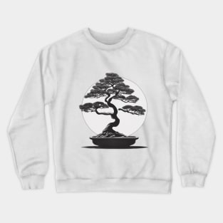 Zen Bonsai Tree Silhouette Art No. 561 Crewneck Sweatshirt